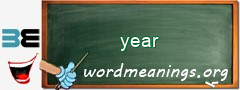 WordMeaning blackboard for year